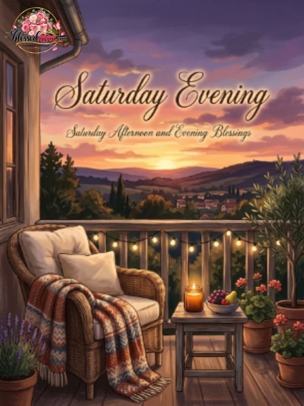 Saturday afternoon and evening blessings