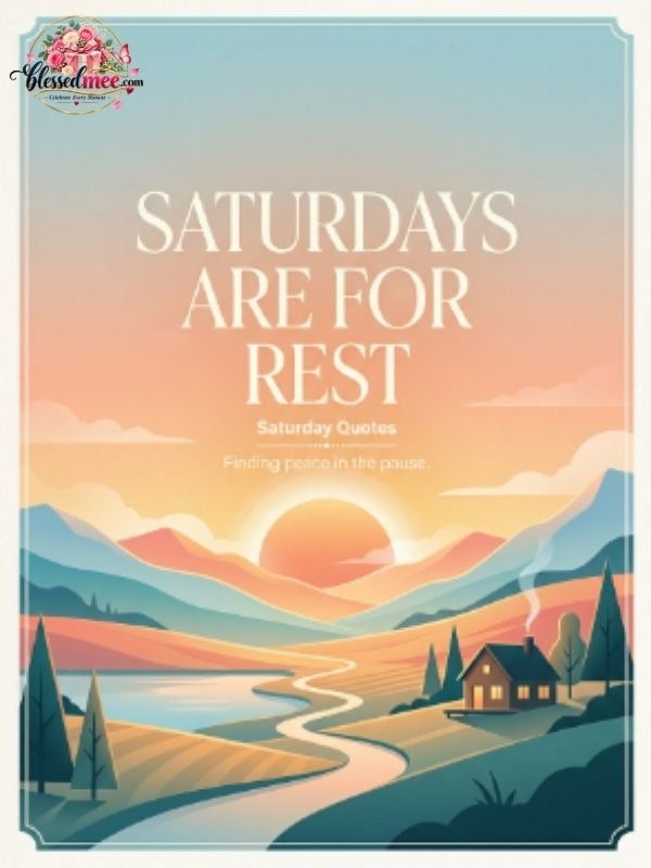 Weekend wishes for rest and peace