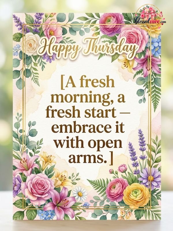 A fresh morning, a fresh start — embrace it with open arms
