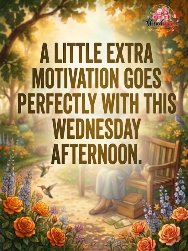 A little extra motivation goes perfectly with this Wednesday afternoon