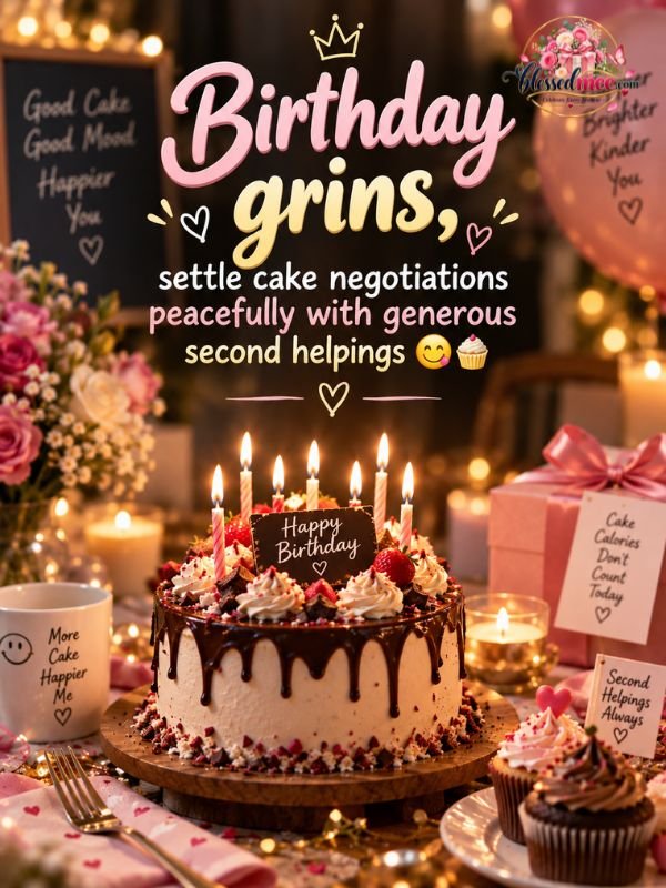 Birthday grins, settle cake negotiations peacefully with generous second helpings 😋🧁