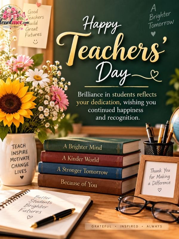 Brilliance in students reflects your dedication, wishing you continued happiness and recognition