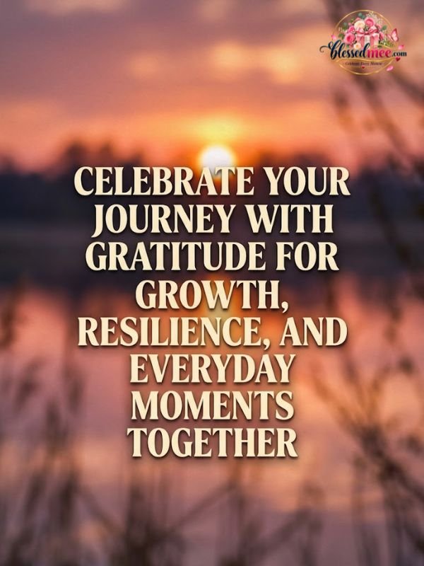 Celebrate your journey with gratitude for growth, resilience, and everyday moments together