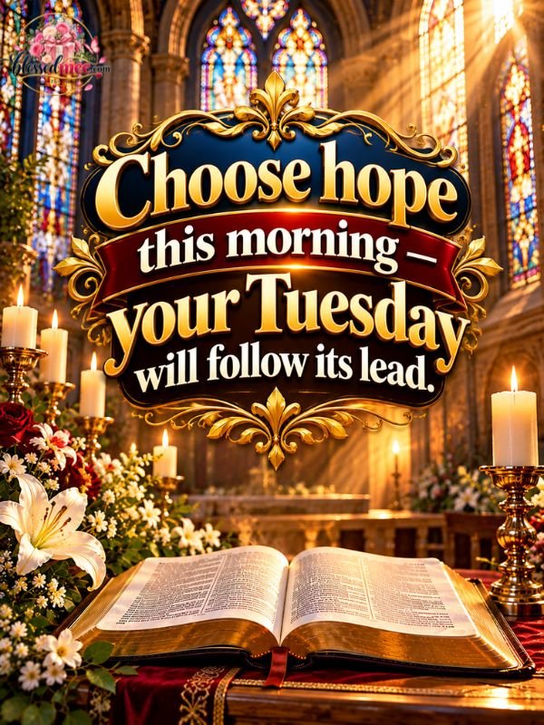 Choose hope this morning — your Tuesday will follow its lead