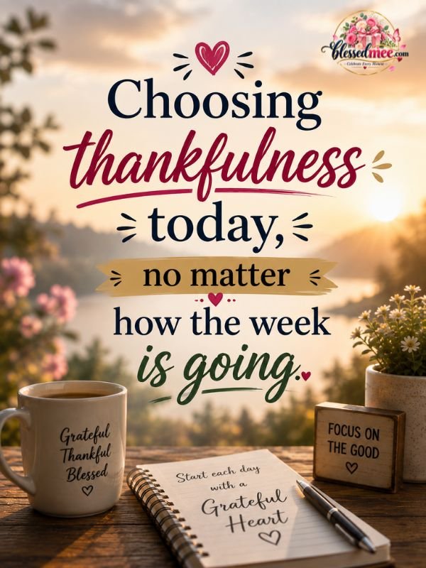 Choosing thankfulness today, no matter how the week is going.