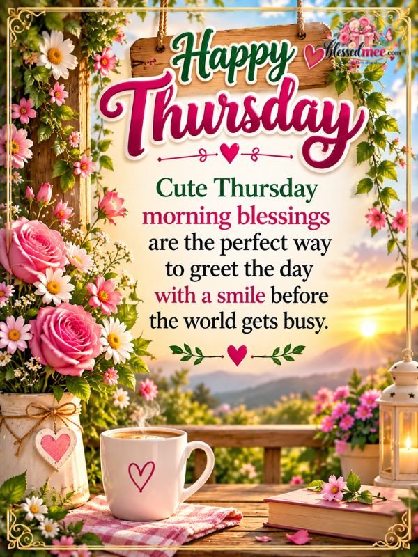 Cute Thursday morning blessings are the perfect way to greet the day with a smile before the world gets busy