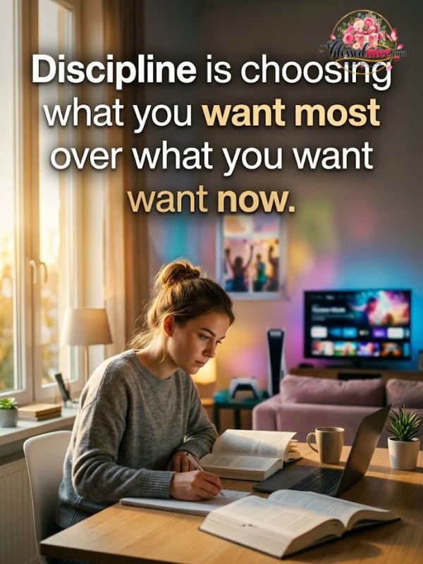 Discipline is choosing what you want most over what you want now