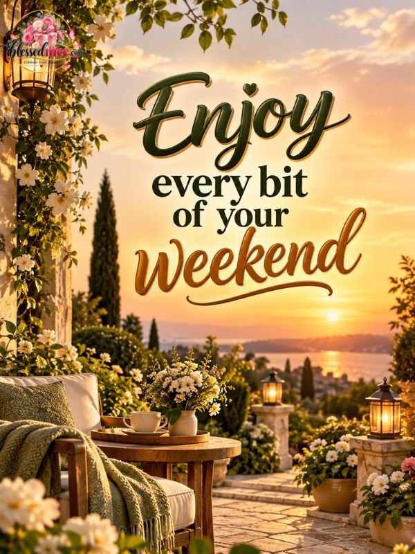 Enjoy every bit of your weekend