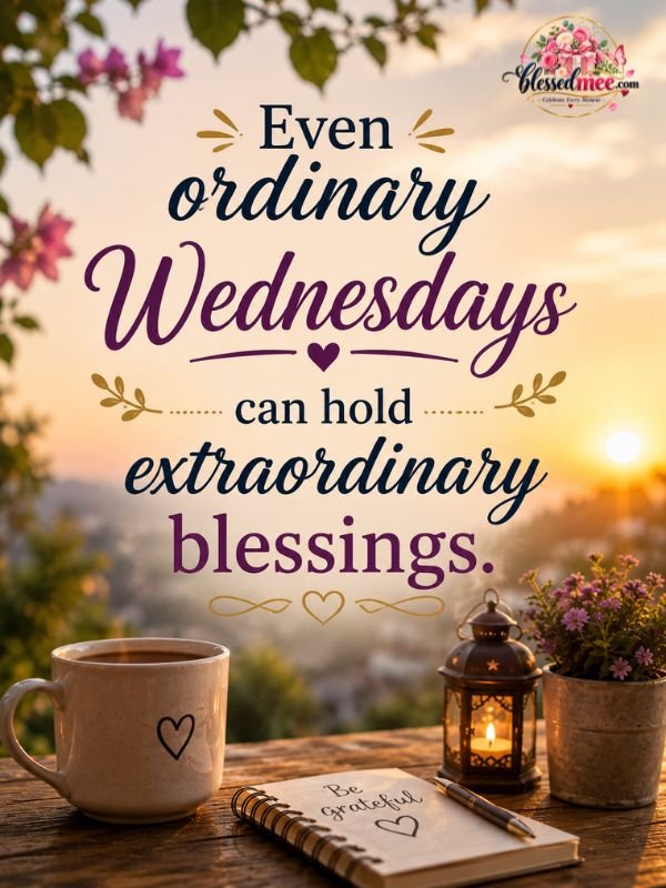 Even ordinary Wednesdays can hold extraordinary blessings.