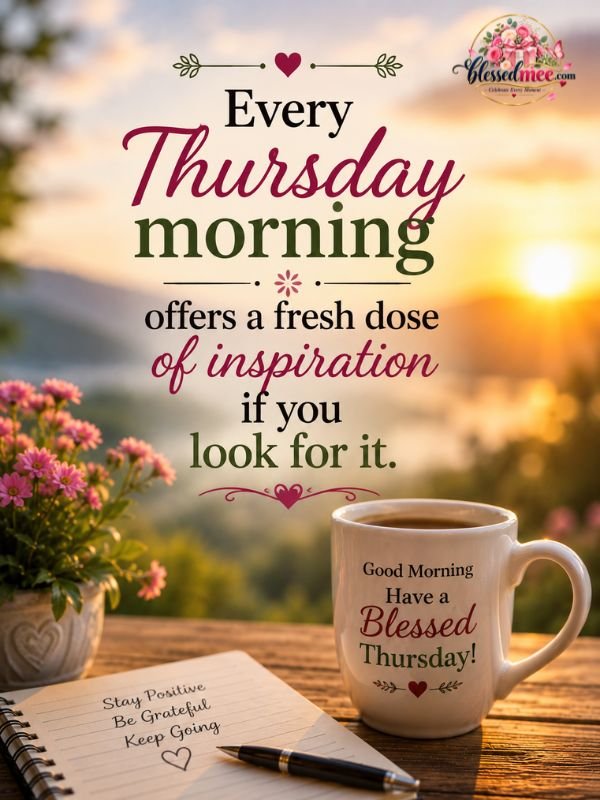 Every Thursday morning offers a fresh dose of inspiration if you look for it