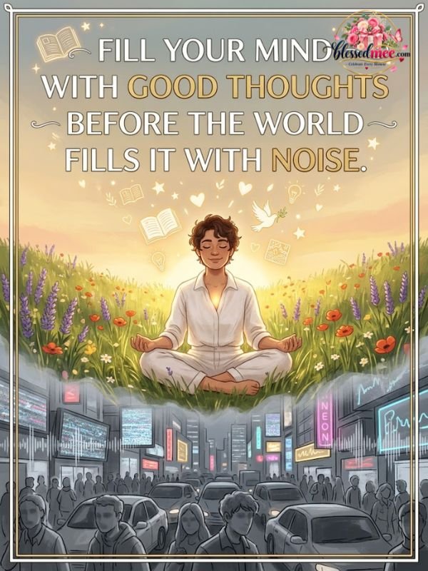 Fill your mind with good thoughts before the world fills it with noise.
