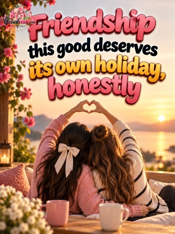 Friendship this good deserves its own holiday, honestly