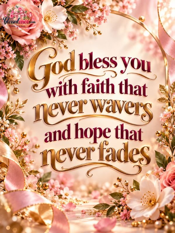 God bless you with faith that never wavers and hope that never fades