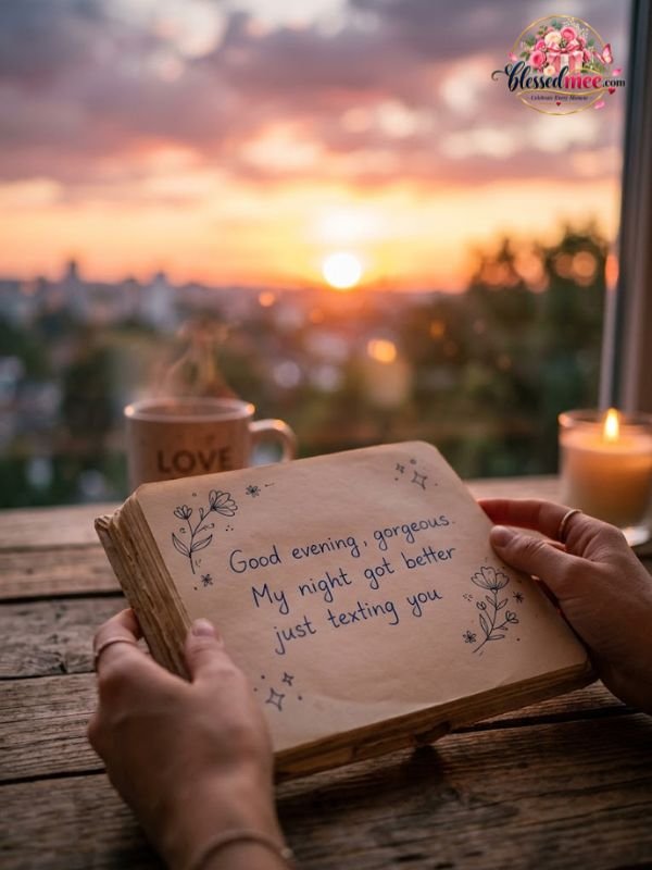 Good evening, gorgeous. My night got better just texting you