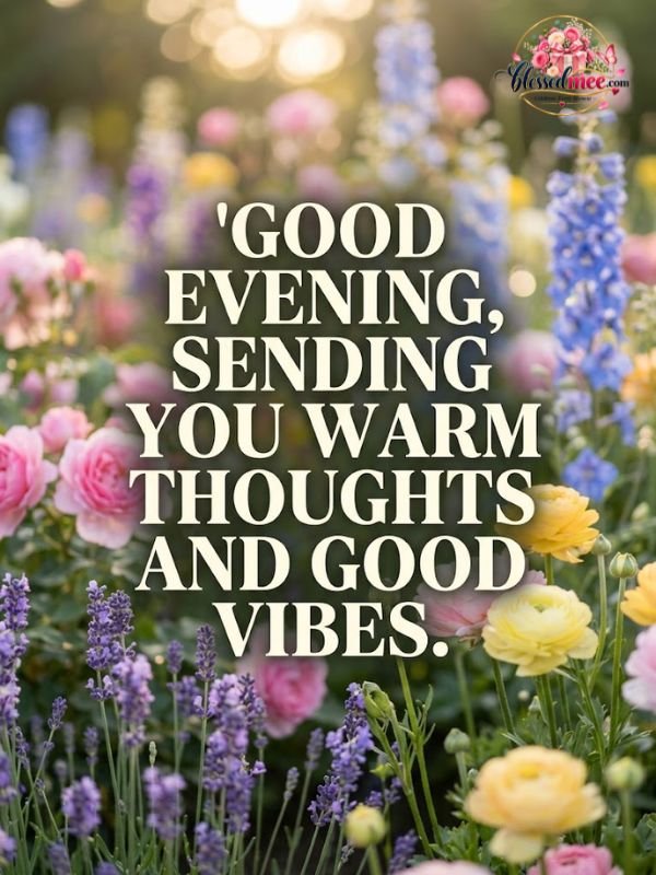 Good evening, sending you warm thoughts and good vibes