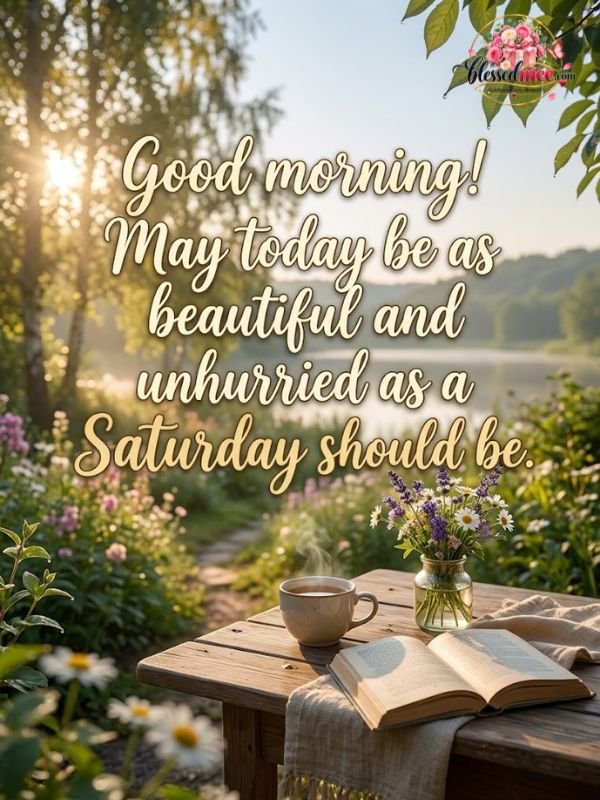 Good morning! May today be as beautiful and unhurried as a Saturday should be