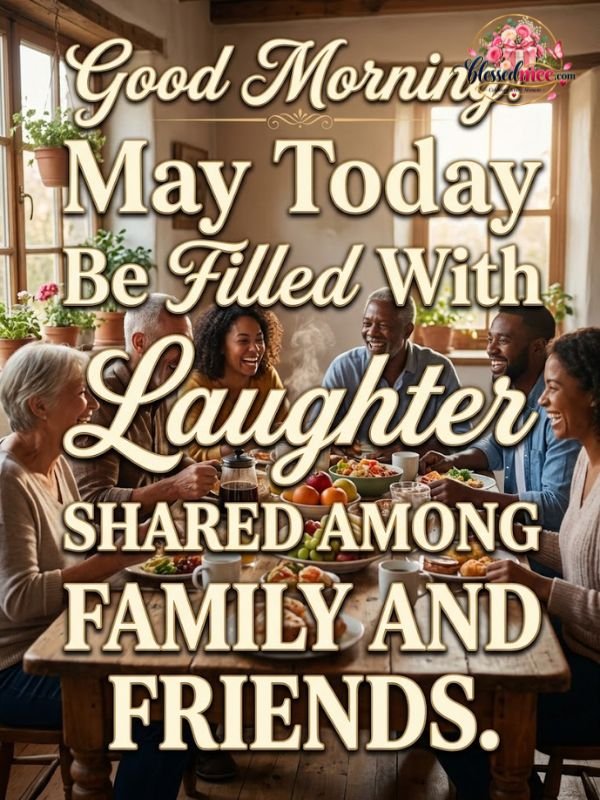 Good morning! May today be filled with laughter shared among family and friends