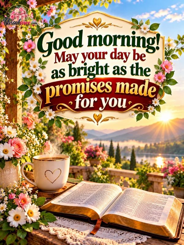 Good morning! May your day be as bright as the promises made for you
