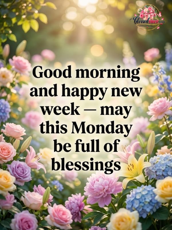 Good morning and happy new week — may this Monday be full of blessings