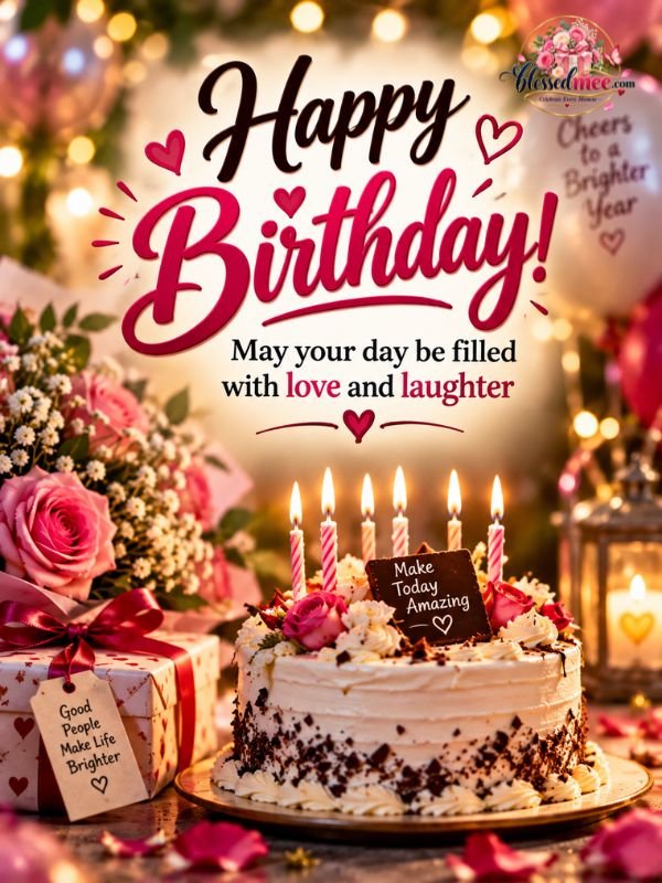 Happy Birthday! May your day be filled with love and laughter