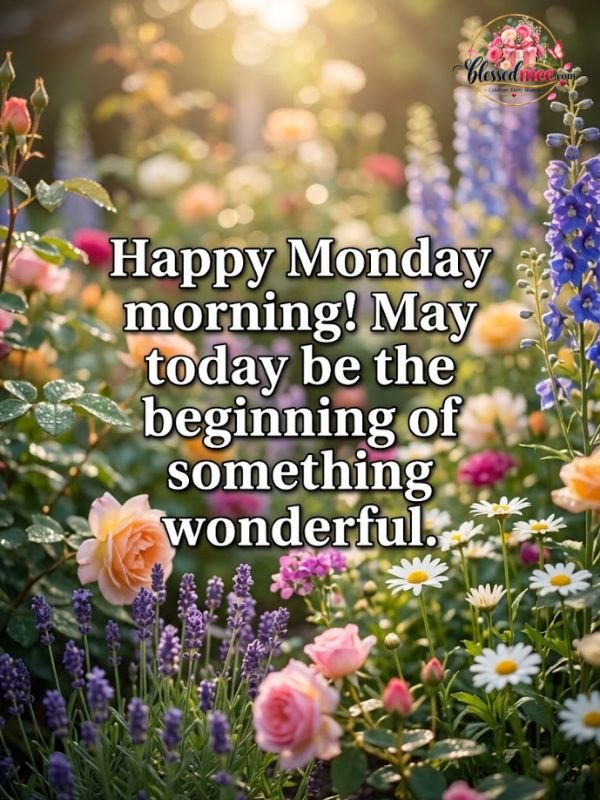 Happy Monday morning! May today be the beginning of something wonderful