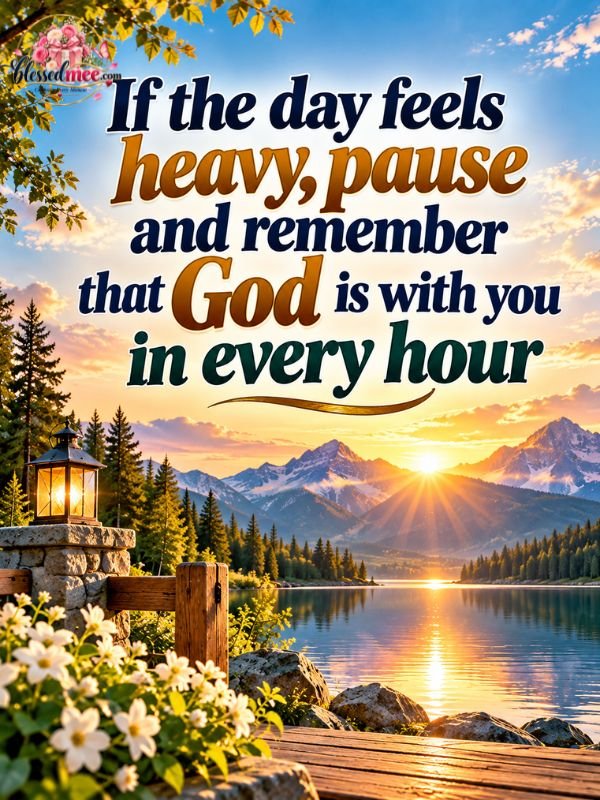 If the day feels heavy, pause and remember that God is with you in every hour