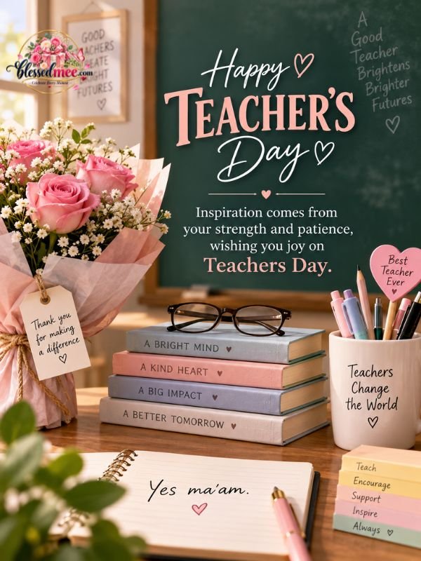 Inspiration comes from your strength and patience, wishing you joy on Teachers Day