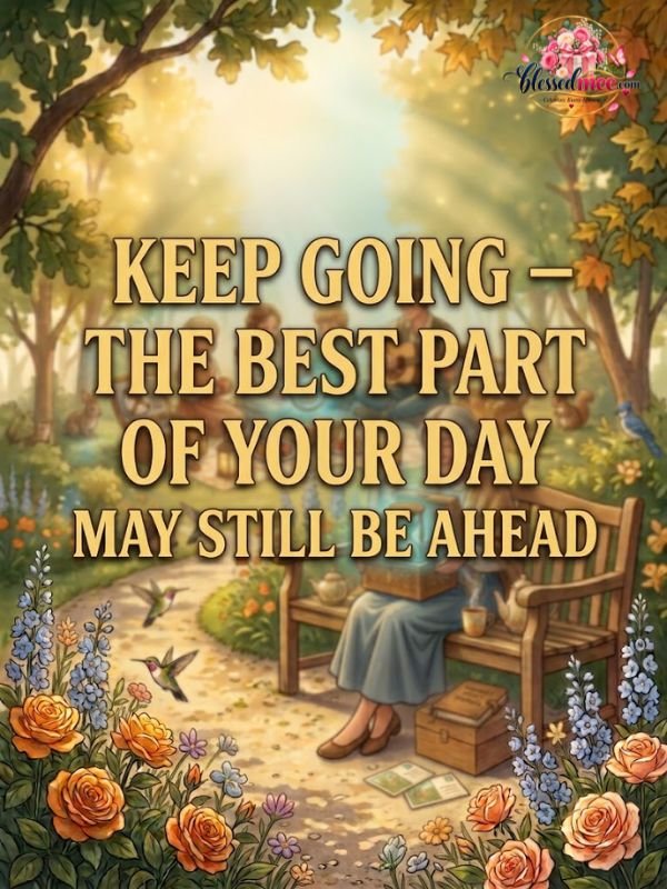 Keep going — the best part of your day may still be ahead
