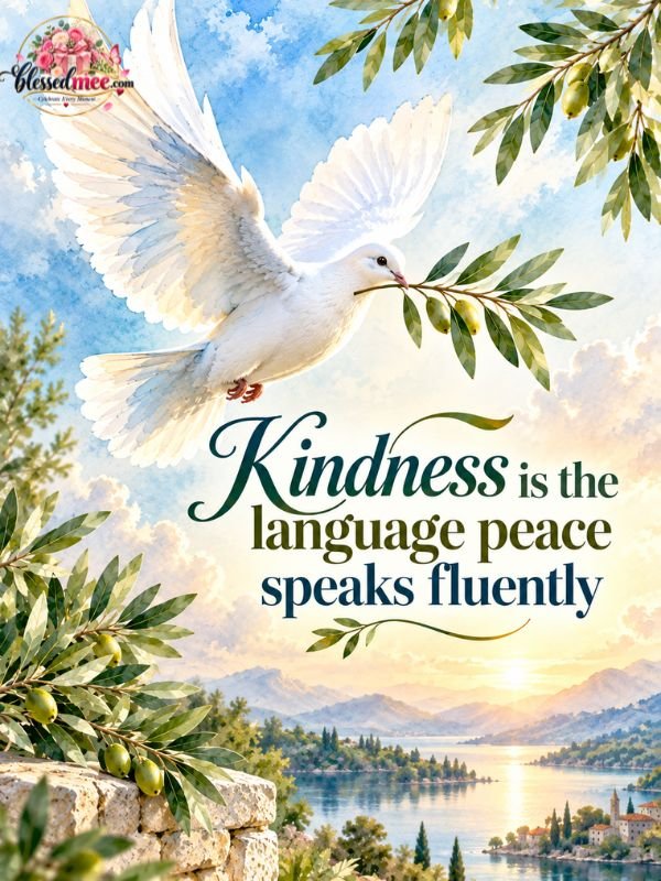Kindness is the language peace speaks fluently