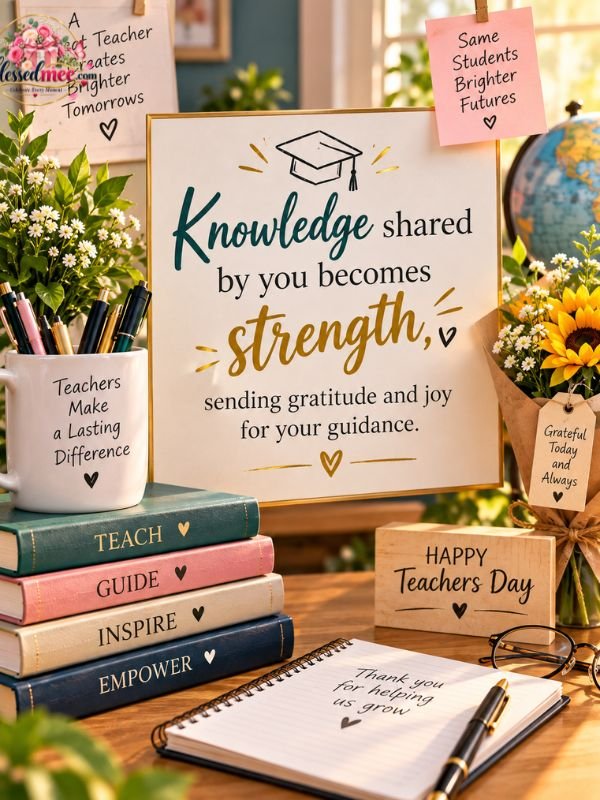 Knowledge shared by you becomes strength, sending gratitude and joy for your guidance