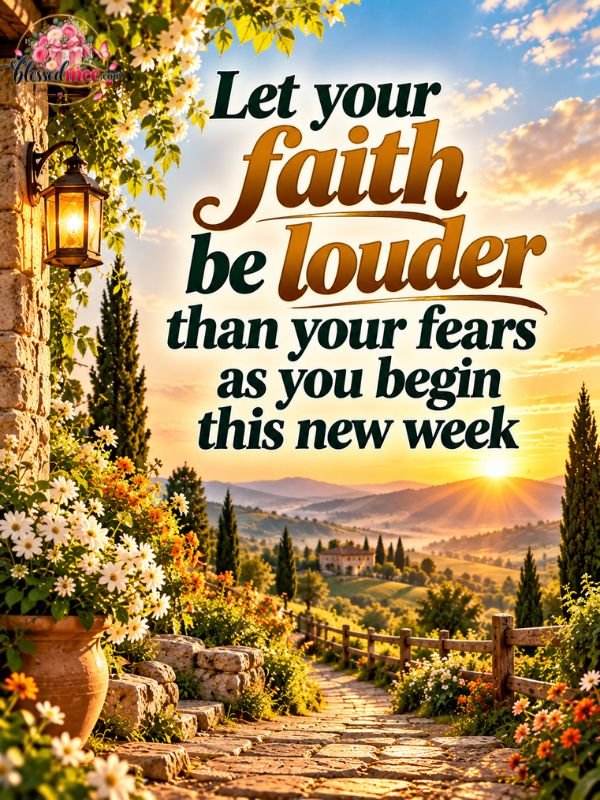 Let your faith be louder than your fears as you begin this new week