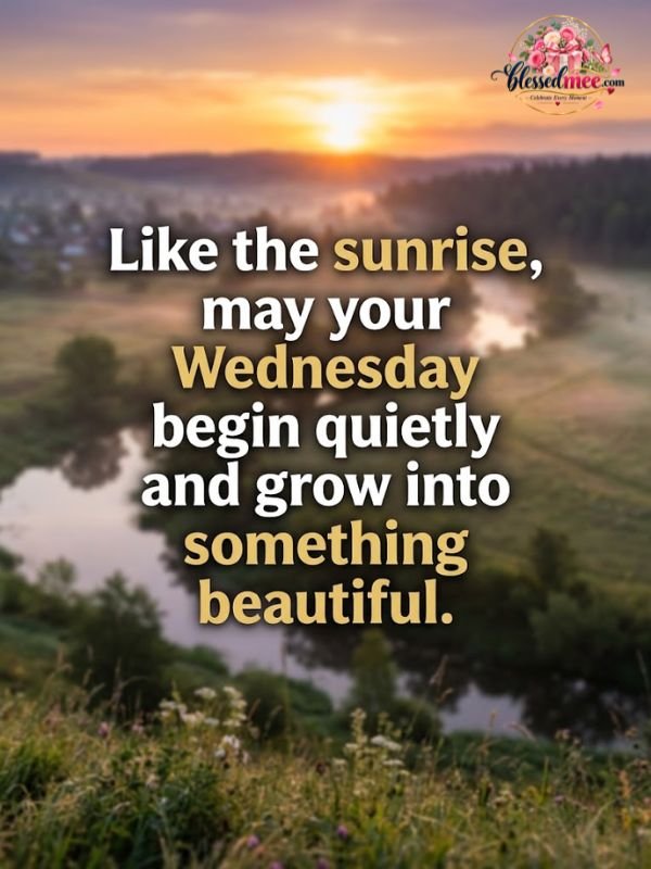 Like the sunrise, may your Wednesday begin quietly and grow into something beautiful