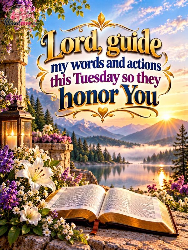 Lord, guide my words and actions this Tuesday so they honor You
