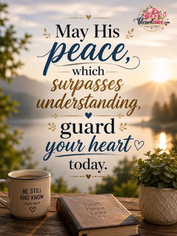 May His peace, which surpasses understanding, guard your heart today.