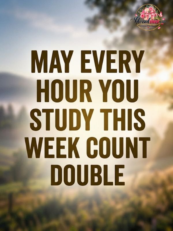 May every hour you study this week count double