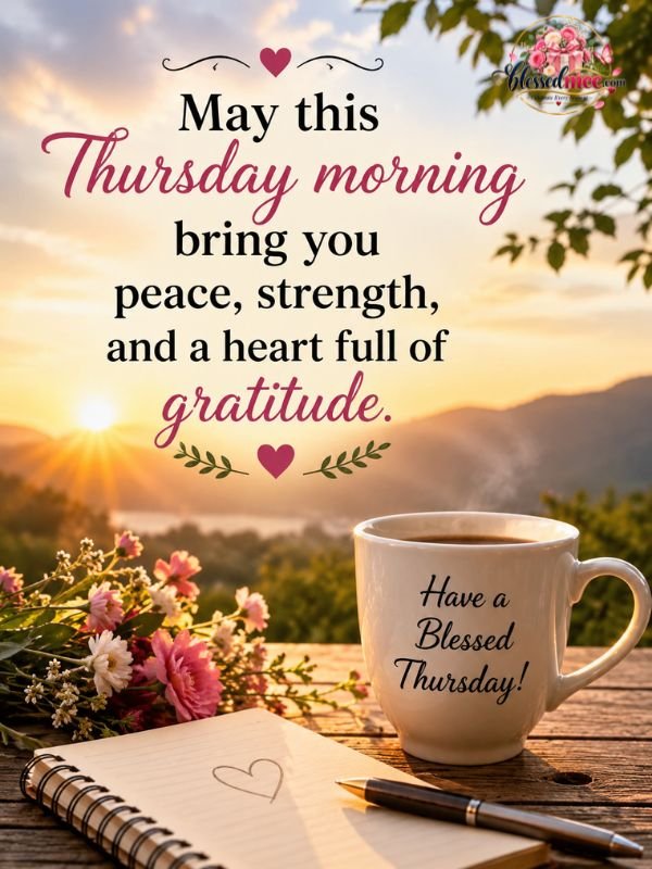 May this Thursday morning bring you peace, strength, and a heart full of gratitude.