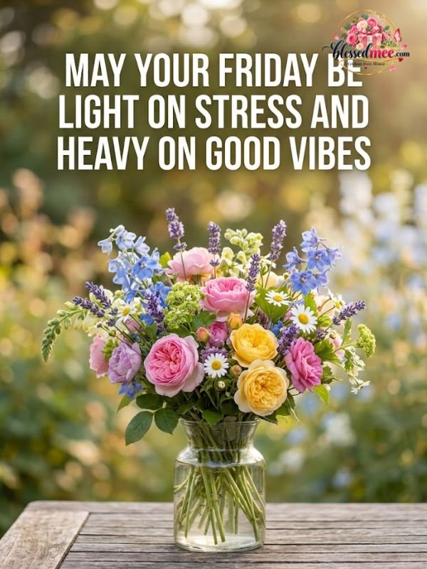 May your Friday be light on stress and heavy on good vibes