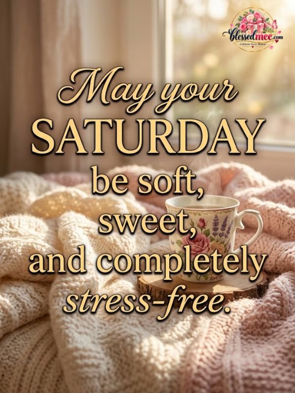 May your Saturday be soft, sweet, and completely stress-free