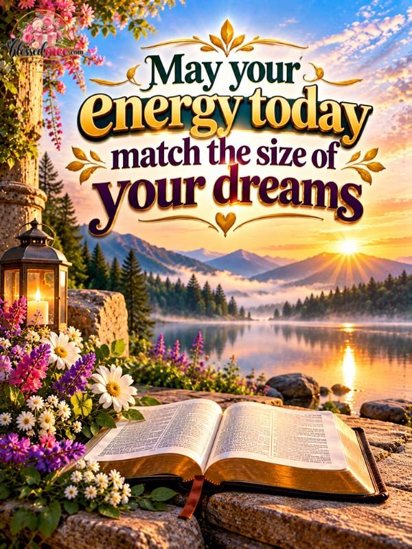May your energy today match the size of your dreams