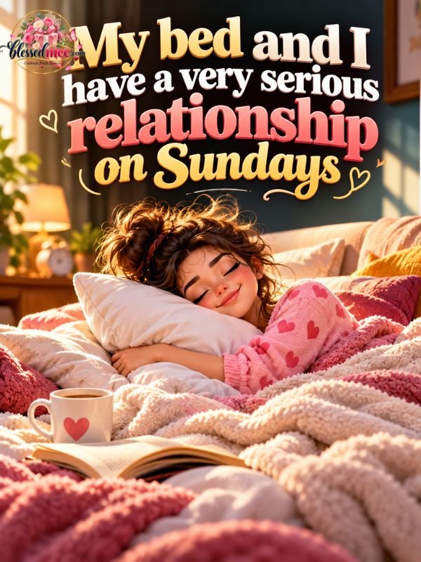 My bed and I have a very serious relationship on Sundays