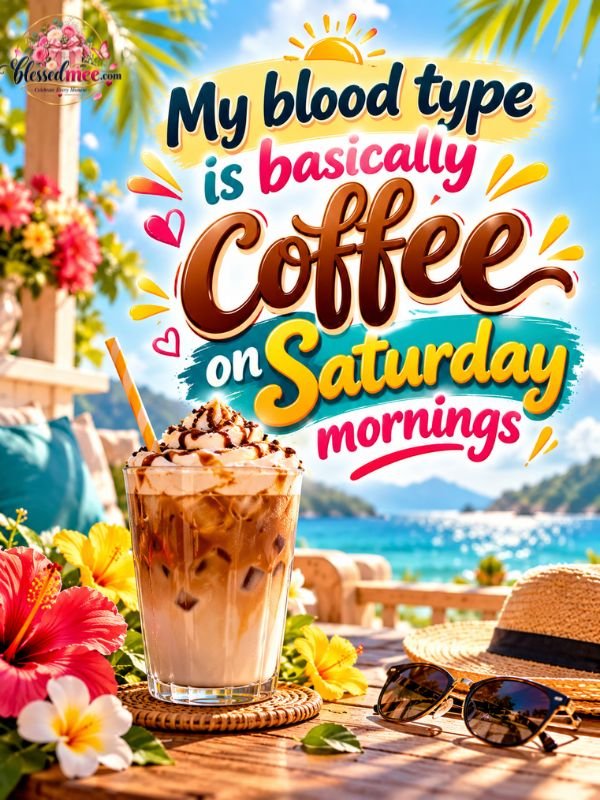 My blood type is basically coffee on Saturday mornings