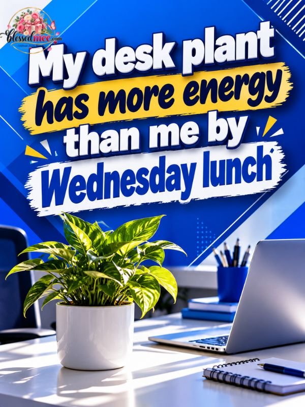My desk plant has more energy than me by Wednesday lunch