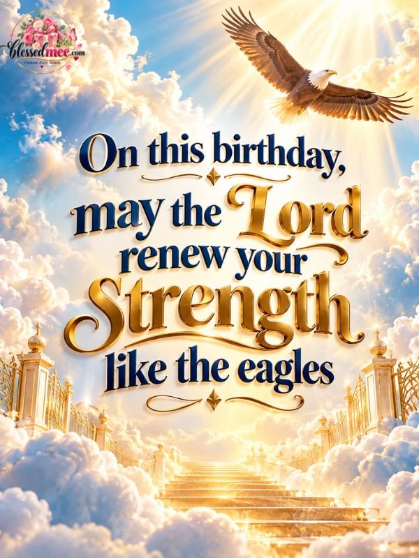 On this birthday, may the Lord renew your strength like the eagles