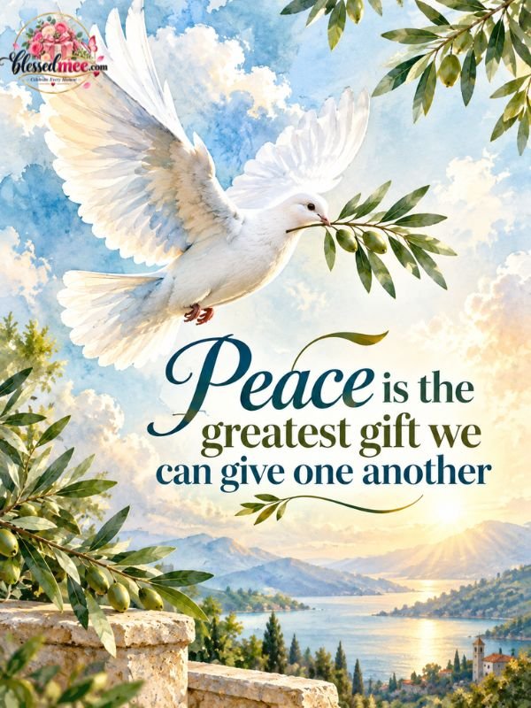 Peace is the greatest gift we can give one another