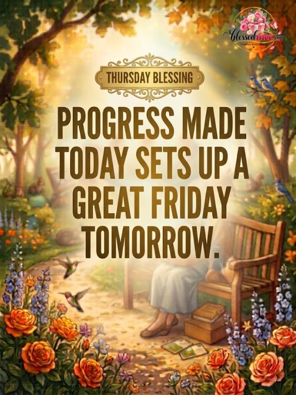 Progress made today sets up a great Friday tomorrow