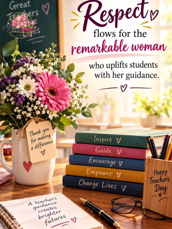 Respect flows for the remarkable woman who uplifts students with her guidance
