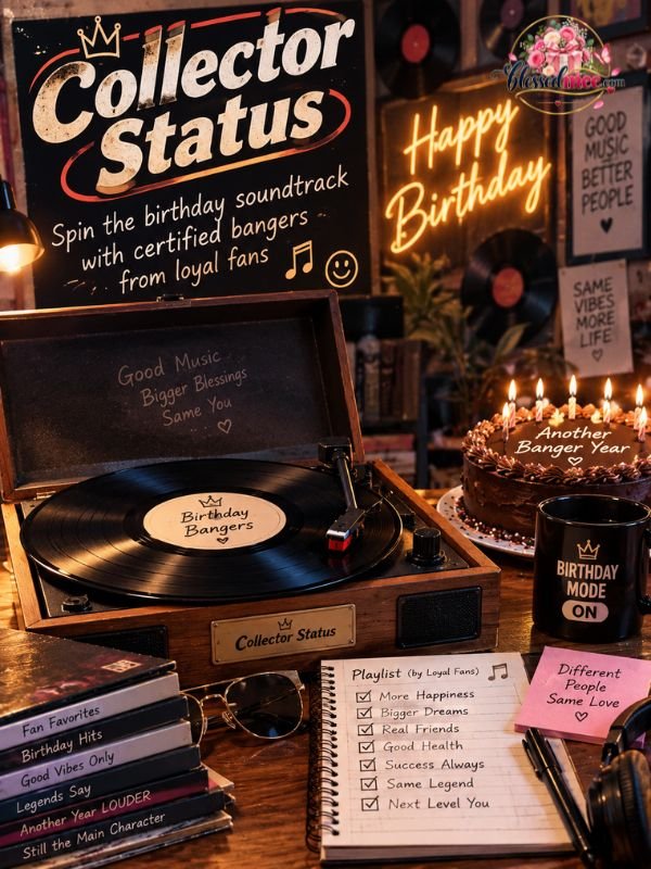 Retro cool, spin the birthday soundtrack with certified bangers from loyal fans 🎵😎