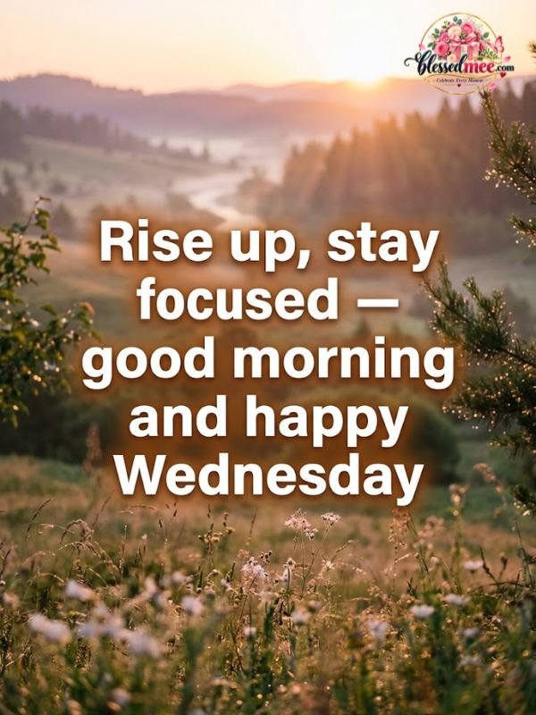 Rise up, stay focused — good morning and happy Wednesday