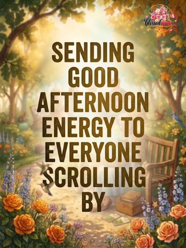 Sending good afternoon energy to everyone scrolling by.