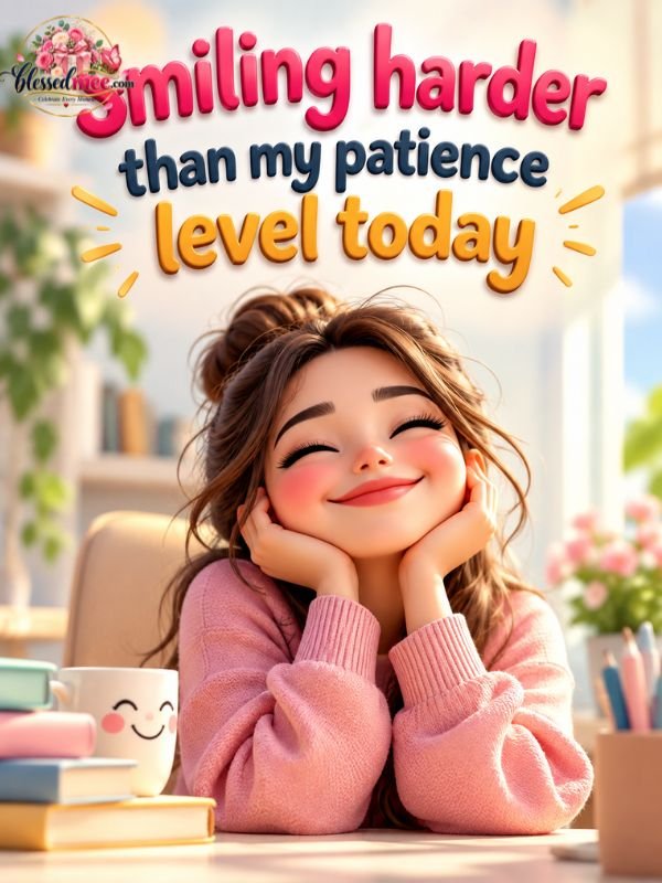 Smiling harder than my patience level today